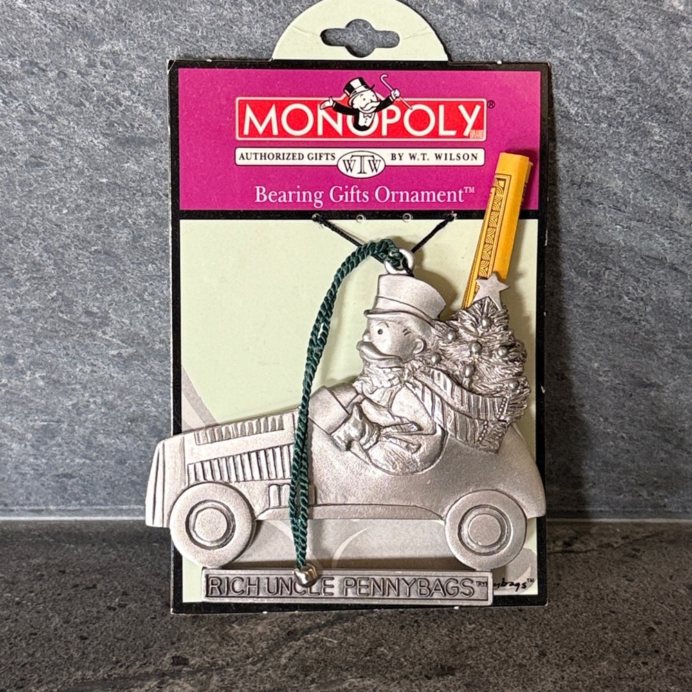 Monopoly Rich Uncle Pennybags Pewter Ornament - Silver